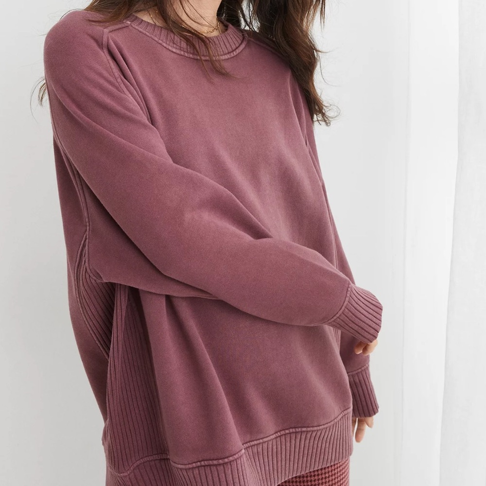 Aerie Down-To-Earth Crew Sweatshirt Size Large
